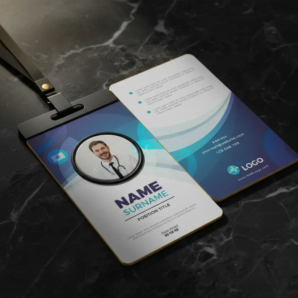 تصميم بطاقات تعريف الموظفين